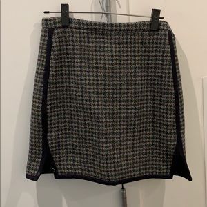 Jcrew houndstooth wool skirt